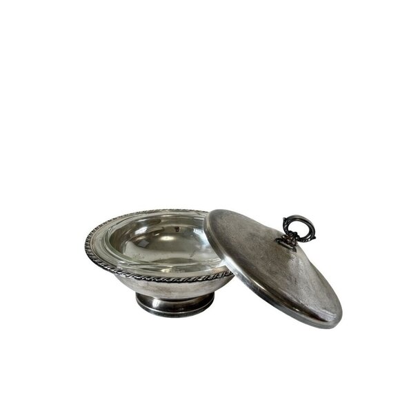 Vintage  Wm. A Rogers 862 Silver Plated Round Serving Bowl Casserole With Lid - Picture 5 of 12